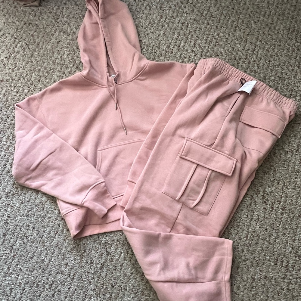 2pc Pink Hoodie and Joggers Set